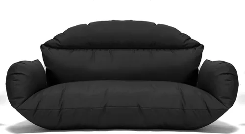 Vista 17 de LeisureMod Cojín colgante para silla de huevo para 2 personas, naranja oscuro, secado rápido, resistente a la intemperie, relleno de algodón suave