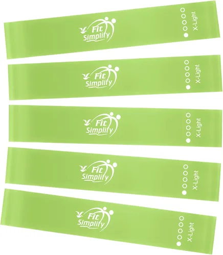 Vista 5 de Fit Simplify Bandas de ejercicios de resistencia con guía de instrucciones y bolsa de transporte, juego de 5