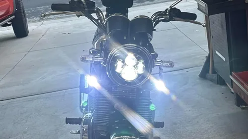 Vista 9 de LEDUR Faro delantero LED de motocicleta de 7 pulgadas aprobado por DOT redondo alto/bajo con carcasa soportes de montaje de cubo para Road King