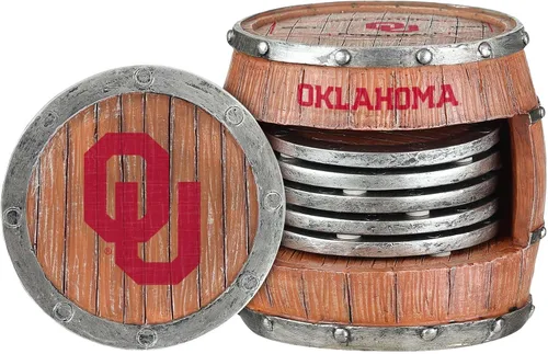 Vista 11 de FOCO NCAA College Team Logo 5-Pack Barril Bebida Bebida Coaster Set