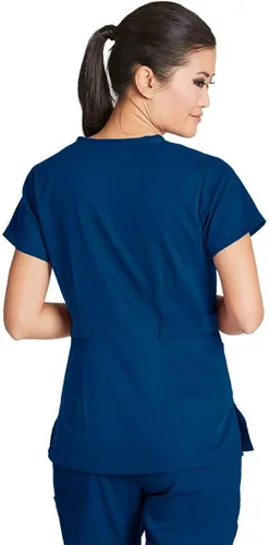 Vista 2 de Grey's Anatomy Signature - Camiseta de uniforme para mujer (talla grande, 3 bolsillos)