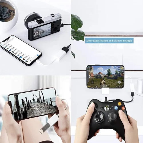 Vista 7 de Adaptador de Lightning a USB para Cámara Apple MFi Certificado, Cable OTG Hembra Lightning USB 3.0 Compatible con iPhone/iPad, Soporta Conexión