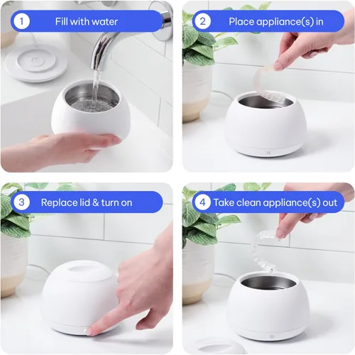 Vista 6 de Zima Dental Pod PRO: Nueva máquina limpiadora ultrasónica de retenedores. Líder del mercado, mejor limpiador de alineadores, limpiador de protector