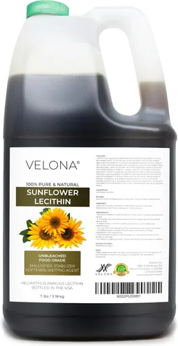Vista 9 de velona Lecitina líquida pura de girasol, 2 onzas líquidas, grado alimenticio, sin blanquear, emulsionante, estabilizador, suavizante, suavizante