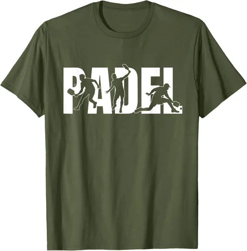 Vista 7 de Camiseta de regalo para amantes de los deportes con silueta de padel