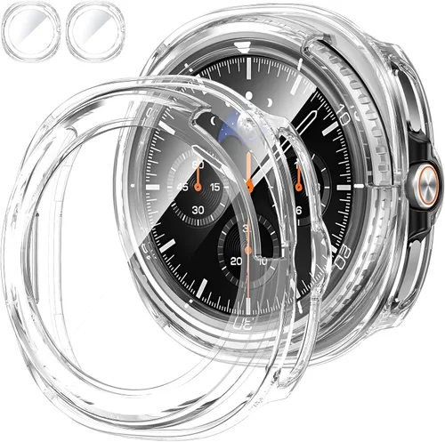 Vista 18 de Tensea [Paquete de 2]: Funda protectora de pantalla para Samsung Galaxy Watch FE 2024/5 2022/4 2021, accesorios de 1.57 pulgadas, cubierta