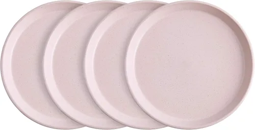 Vista 26 de Stone Lain - Juego de platos de cerámica, 4 platos de cena, Albie - Blanco salpicado
