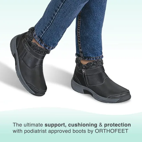 Vista 2 de Orthofeet Botines ortopédicos Siena de cuero para mujer