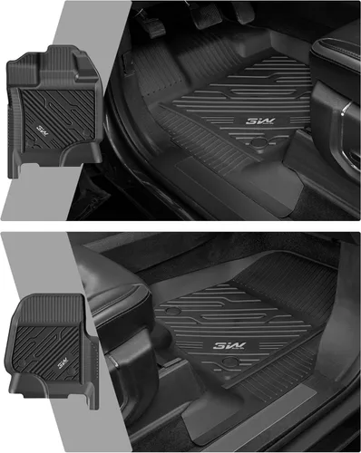 Vista 8 de 3W Alfombrillas para Ford F-150 2015-2025 y F150 Lightning SuperCrew 2022-2025 (sin almacenamiento plano plegable), TPE para todo tipo de clima