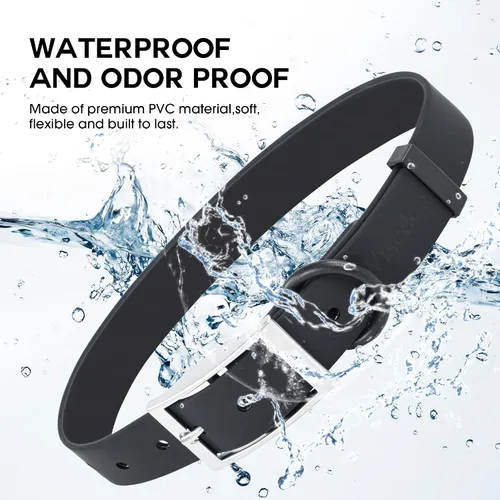 Vista 2 de Wisedog Collar de perro impermeable, XS 7"-10", negro