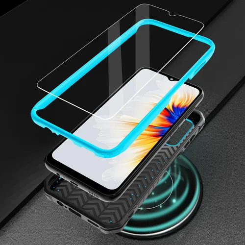 Vista 7 de ExoGuard Funda para Samsung Galaxy A14 5G, funda de goma resistente a prueba de golpes con protector de pantalla para teléfono Samsung A14, soporte