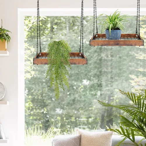 Vista 5 de Lilybud- lily Colgador de plantas para interiores y exteriores, macetas colgantes grandes de 16" para plantas de interior, soporte para plantas