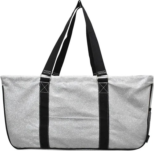 Vista 101 de NGIL Bolsa de comestibles reutilizable extra grande plegable de gran tamaño para comestibles, almacenamiento, picnic, playa, Estampado