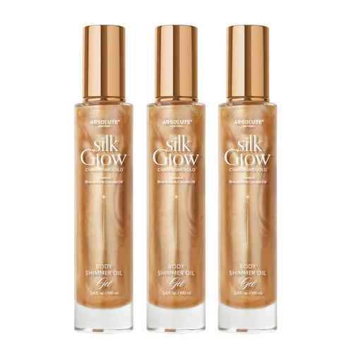 Vista 8 de Absolute New York - Silk Glow Shimmer Mist Glow, radiante, brillo para cuerpo, cara y cabello, manteca de karité, aceite de coco, vitamina E