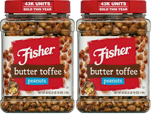 Vista 7 de Fisher Snack Butter Toffee Cacahuetes, 5.5 onzas (paquete de 6), sin colores ni sabores artificiales