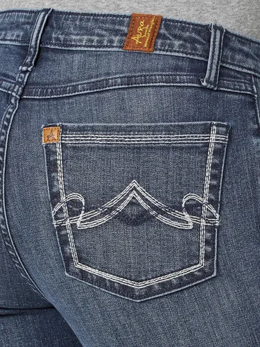 Vista 4 de Wrangler Womens Aura Instantly Slimming Mid Rise Boot Cut Jean