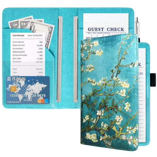 Vista 25 de ACdream - Libretas de servicio para camarera, libreta de anotación de comensales, lindo organizador de piel y cartera, para presentar la cuenta