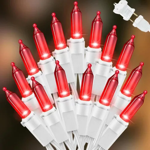 Vista 19 de LAMPHOME 100 Mini Luces LED Cuenta Blanco Cálido - Luces de Cadena - 21.6 Pies Luces LED de Navidad, Mini Luces LED para Exteriores Hogar Fiestas