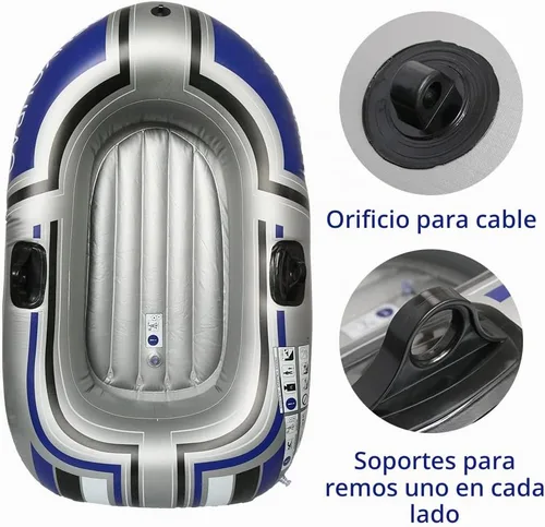 Vista 4 de BESTHLS Barco inflable, piscina y barco inflable del lago