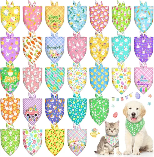 Vista 9 de 120 piezas de bandanas navideñas para perros a granel, bufandas ajustables para perros, baberos, bandanas navideñas para cachorros, bufandas