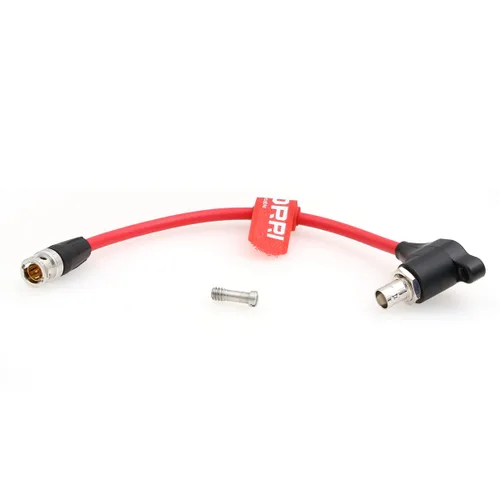 Vista 7 de Cable protector SDI 12G aisladores galvánicos BNC macho a ángulo recto BNC hembra para RED Komodo, ARRI Mini (negro)