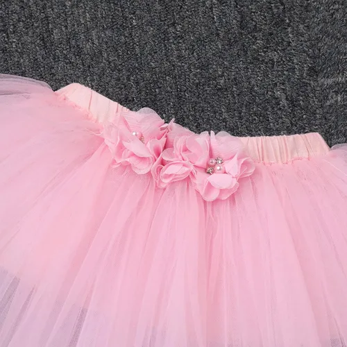 Vista 24 de Conjunto de ropa brillante para recién nacidas para niñas recién nacidas, mameluco de princesa + falda tutú + diadema de flores para sesión de fotos