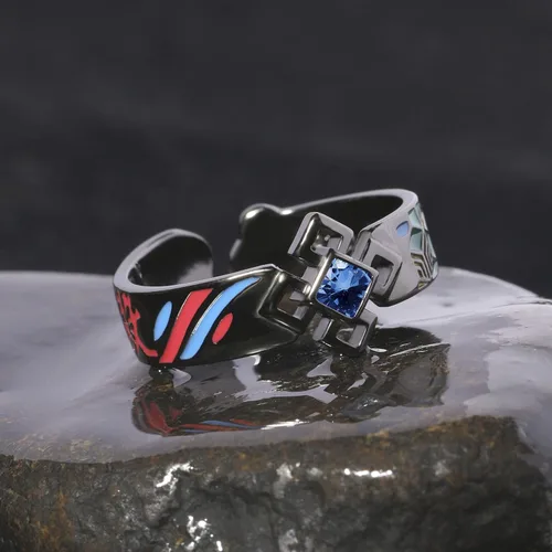 Vista 4 de LANMENSY Demon Slayer Anillos de anime Joyería original de plata de ley 925 "All24 estilos" nuevo Tamaño ajustable Kimetsu No Yaiba Cosplay Moda