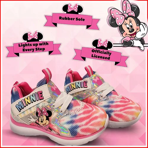 Vista 6 de Disney Minnie Mouse - Tenis deportivos iluminados para niña (bebéniña pequeña)