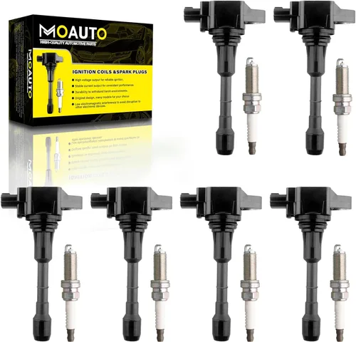 Vista 8 de Juego de 6 bobinas de encendido pack UF487 90919-02255 y 6 piezas bujías de iridio compatibles con Lexus Toyota Lotus ES350 RX350 RX450h Avalon