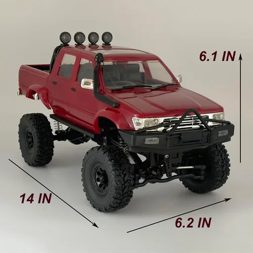 Vista 6 de WPLDEWAN 1/16 RC Crawler WPL C64-1 Camión de control remoto Off Road