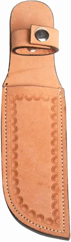 Vista 12 de Hulara Genuine Leather Knife Sheath – Handmade Leather Knive Holder with Belt Loop, Fits 4-10" Blade – Fixed Blade Knife Sheaths, Knifes Scabbard