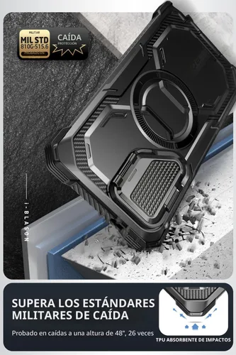 Vista 3 de i-Blason Armorbox - Funda MagSafe para Samsung Galaxy S24 Ultra con cubierta de cámara con soporte [compatible con cargador inalámbrico] Funda