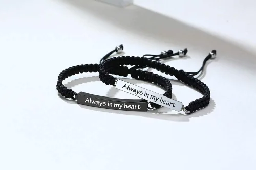 Vista 20 de Pulsera de urna personalizada para cenizas, recuerdos de joyería de cremación para mujeres y hombres, pulsera ajustable de cuerda tejida hecha a