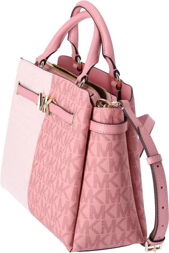 Vista 9 de Michael Kors Reed - Bolso bandolera convertible grande con bloques de color MK Signature