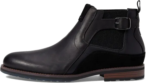Vista 4 de Stacy Adams Bota con hebilla Oskar negro (Black Crazyhorse)