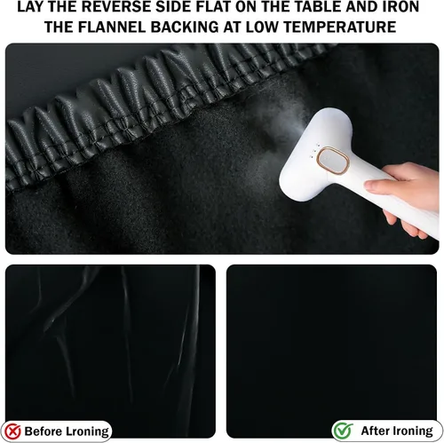 Vista 5 de vctops Mantel redondo de piel sintética 100% impermeable, a prueba de aceite, lavable, protector de mesa lavable al viento para picnic, campamento