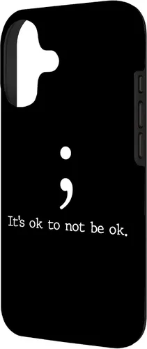 Vista 2 de Mental Health Awareness Shirts Semicolon Quote Gift Case for iPhone 17