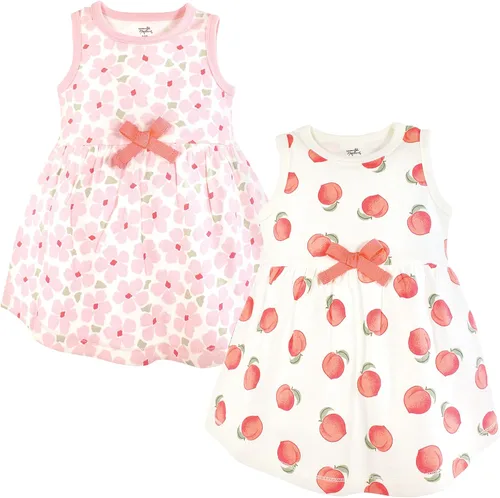 Vista 123 de Touched by Nature - Vestidos de manga corta y manga larga de algodón orgánico para niñas pequeñas, bebés y mujeres Manga larga con flores abstractas