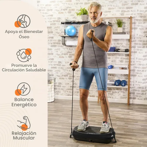 Vista 3 de Lifepro Waver Mini Vibration Plate Exercise Machine with Resistance Bands