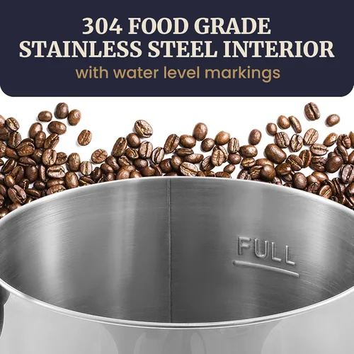 Vista 8 de Elite Gourmet CCM040 - Urna de café de acero inoxidable de 40 tazas, filtro extraíble para una fácil limpieza, dispensador bidireccional con asas
