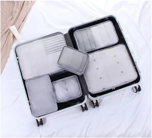 Vista 6 de Organizador para Maleta 6 Piezas Bolsa de Almacenamiento Maleta Viaje Caja de Almacenamiento Artículos de Artículos de Artículos Ropa Ropa Ropa
