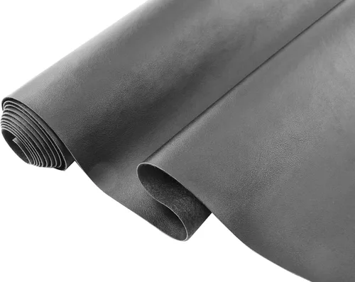 Vista 27 de 2 yardas de 54" x 72" pulgadas, textura de corteza envejecida, tela de piel sintética suave negra, tela de cuero falso negro, vinilo para tapicería