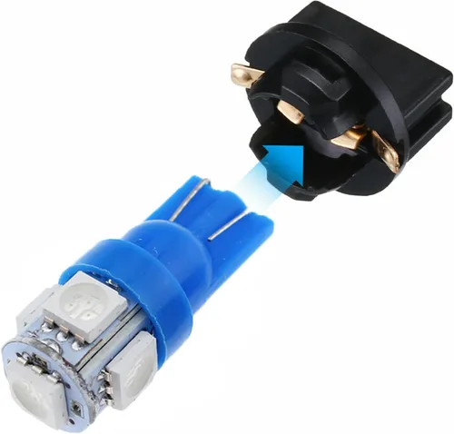 Vista 9 de Bombillas LED T10 azules para salpicadero, panel de instrumentos, calibre 2825 194 W5W, lámpara interior de automóvil con enchufes de bloqueo