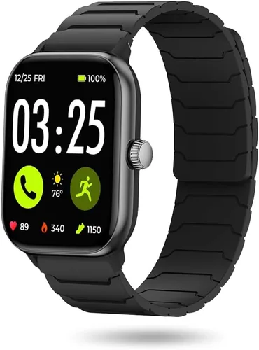 Vista 8 de LYSANDRA Correa magnética compatible con Spade & Co Health Smartwatch 4, correa magnética fuerte deportiva de silicona para Spade Co Health