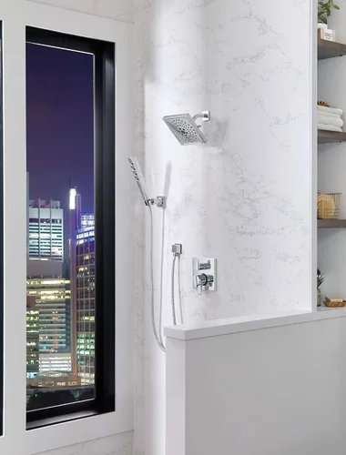 Vista 6 de Delta Faucet Ara 17 Series - Kit de moldura de válvula desviadora integrada de 6 ajustes, kit de moldura de válvula desviadora dorada, kit de Bronce