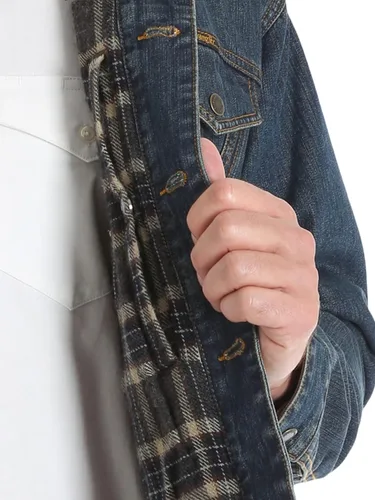 Vista 3 de Wrangler Mens Concealed Carry Blanket-Lined Denim Jacket
