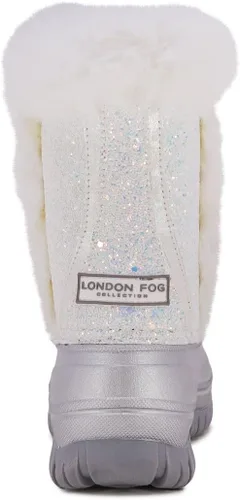Vista 3 de LONDON FOG Botas de nieve para niñas jóvenes y niños pequeños de Icelyn con forro cálido para clima frío para niñas en tallas jóvenes y niños