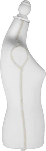 Vista 4 de Forma de vestido de cuerpo de torso de maniquí femenino blanco con soporte de trípode ajustable para exhibición de joyas de vestir