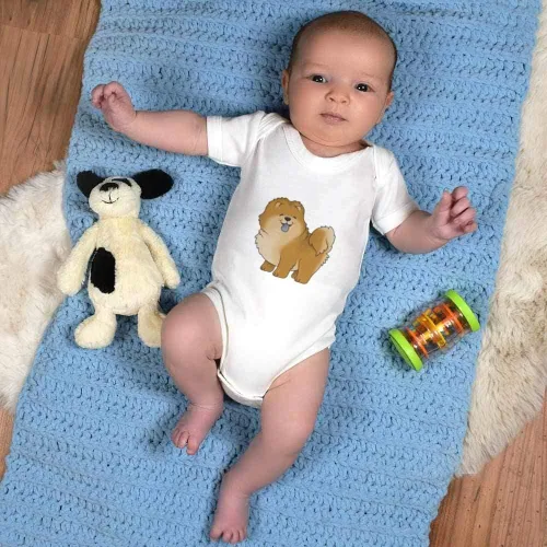 Vista 2 de Chow Chow Dog' Baby GrowsBodysuits (GR029783)