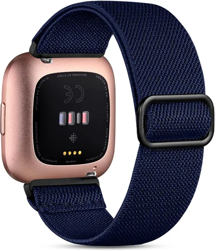 Vista 8 de Witzon Compatible con Fitbit Versa/Versa Lite/Versa 2 bandas para mujeres y hombres, correa elástica ajustable de repuesto para reloj inteligente